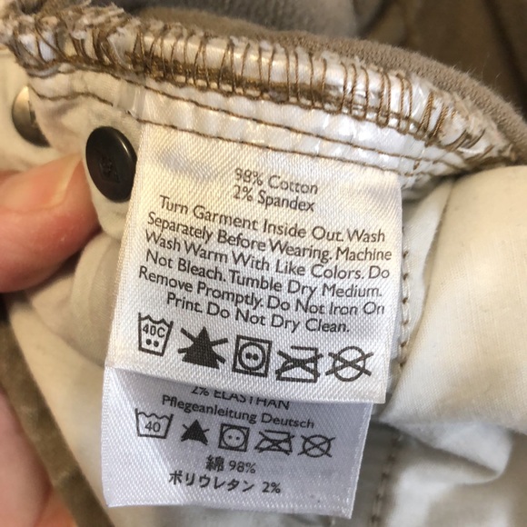 Eddie Bauer corduroy bootcut pants Women's P 14 curvy khaki tan jeans cotton EUC - Picture 13 of 14